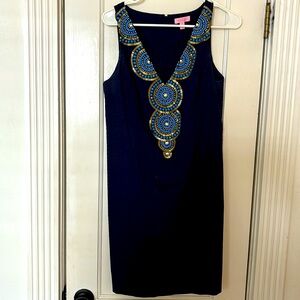 Navy Beaded Lilly Pulitzer Dress